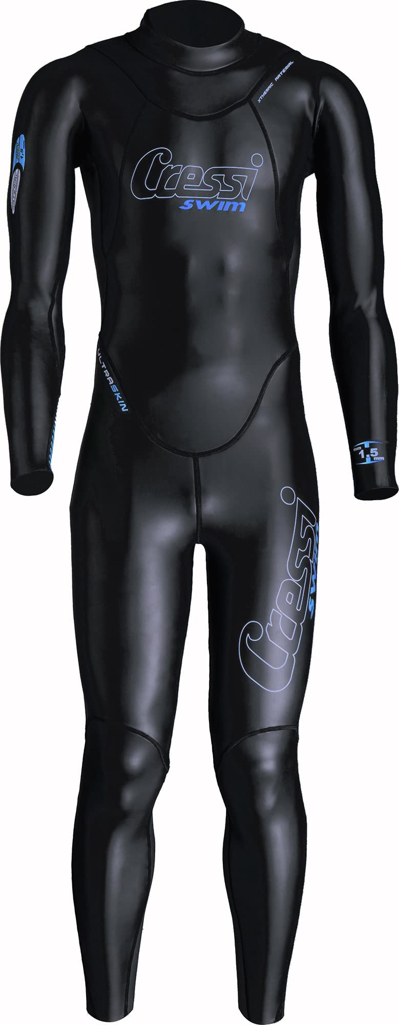 Cressi Triton Man all in One Swim Wetsuit 1.5mm, Muta Uomo Monopezzo da Nuoto, Neoprene Alta Densita Glide Skin