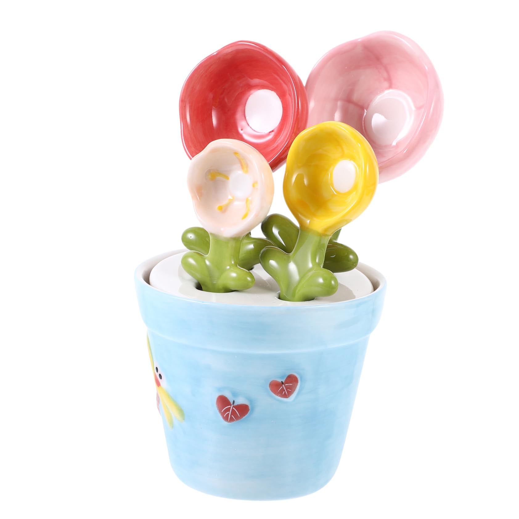 Cucchiaio Dosatore a Fiore in Ceramica, Supporto