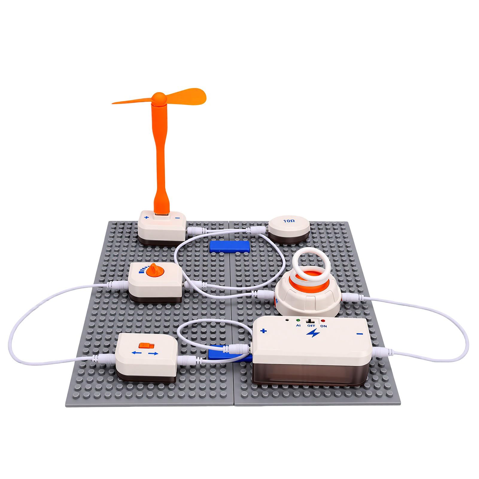 Generic Blocchi di Circuiti per Bambini Giocattoli Educativi STEM Controllo Vocale AI Kit di Esperimenti Interattivi Blocchi di Apprendimento in Plastica 12 Pezzi