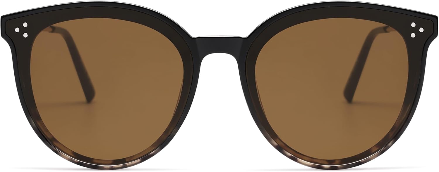 SOJOS Classic Trendy Round Sunglasses Womens Mens Oversized Large Shades UV400 Vacation Sunnies SJ2068 - Image 2