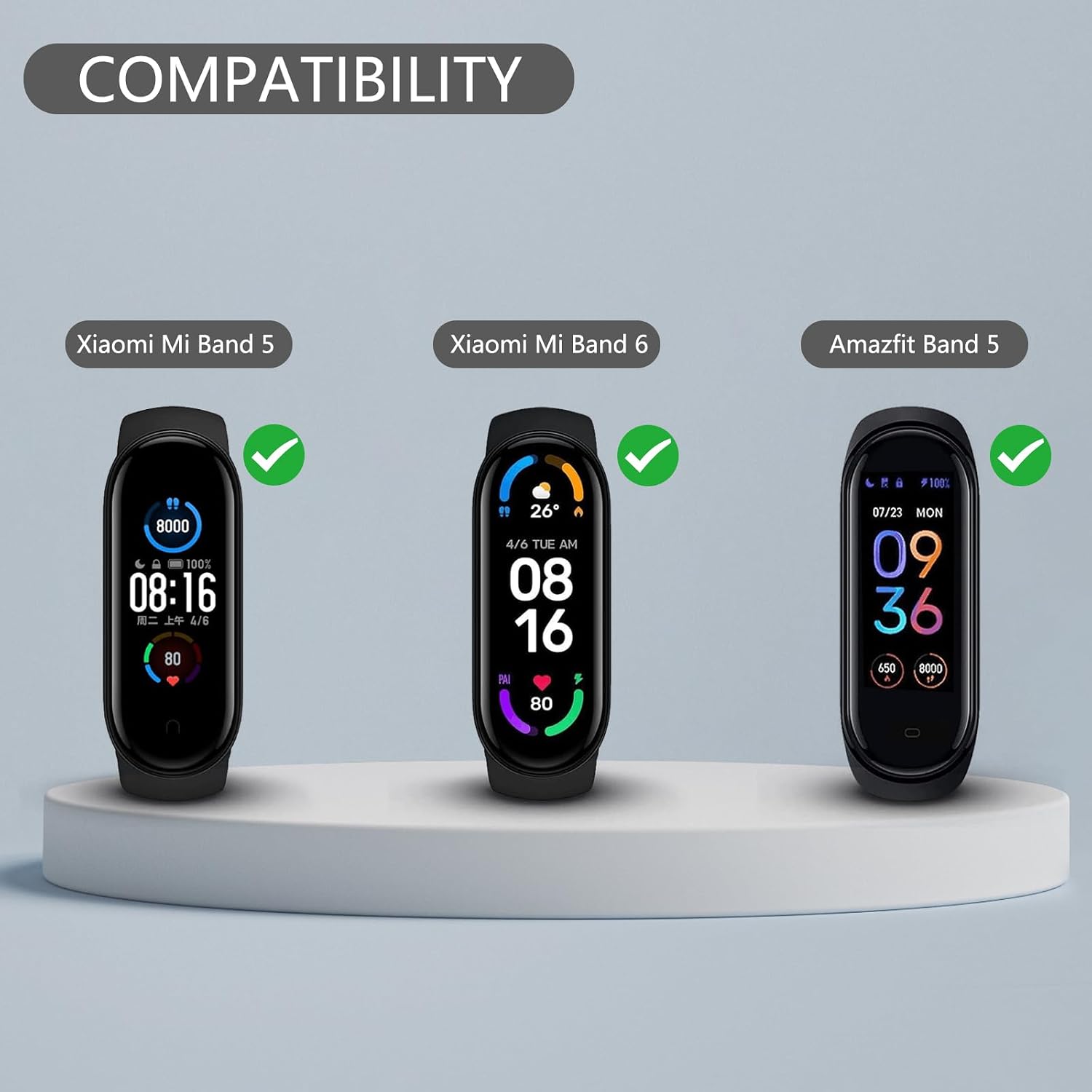 Meliya Bands for Amazfit Band 5 Replacement Strap Women Men, Soft Silicone Sport Strap Wristband Compatible with Amazfit Band 5 Accessories image 2