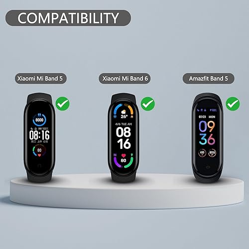 Miniatura 2 de Meliya Bandas para Amazfit Band 5 Correa de repuesto para mujeres y hombres, correa deportiva de silicona suave compatible con Amazfit Band 5