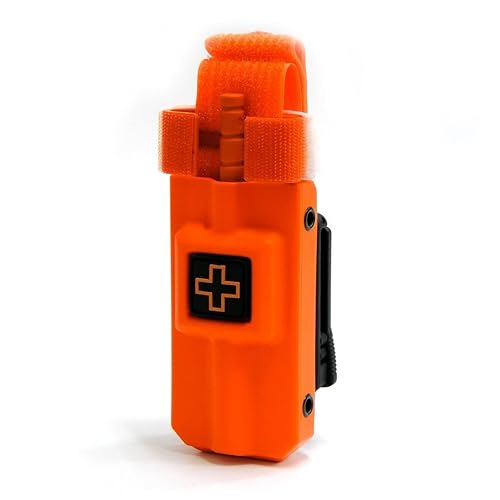 Eleven 10 - Estuche rígido TQ para torniquete C-A-T, accesorio de correa (Tek-Lok) (naranja)