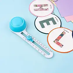 Cortador de papel circular, ajustável, redondo, cortador de papel, com 3 lâminas substituíveis, ferramenta de corte circular de 360 graus, corta círculos de 10 a 30 cm para scrapbooks, artesanato DIY