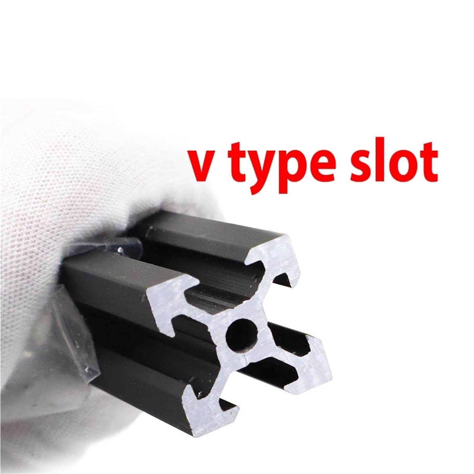 Perfil de extrusión de aluminio con ranura en V 2020 de 20 x 20 mm, riel lineal para banco de trabajo, valla industrial, estante de gabinete, riel extruido duradero, perfecto para proyectos de
