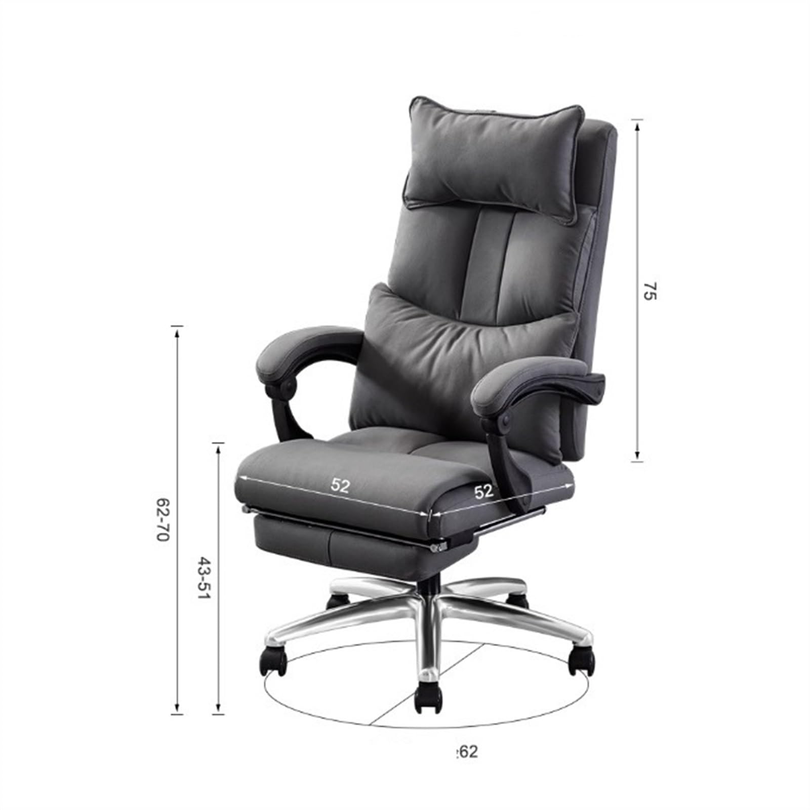 Krzesła biurowe do domu, ergonomiczne krzesło dla graczy z technologią, obrotowe, komputerowe krzesło biurkowe z kółkami, ergonomiczne krzesło biurowe (niebieskie)
