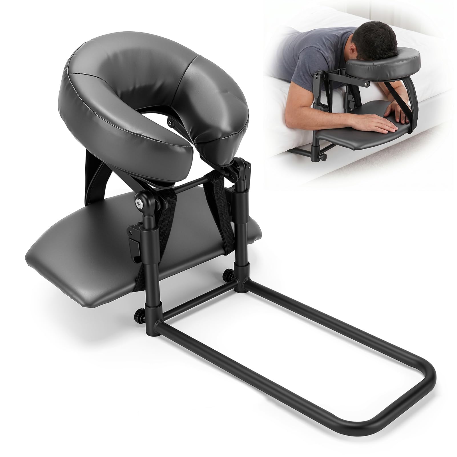 Appuie Tete Massage Pour Lit,Réglable Coussin Massage Lit Pour Table De Massage,Repose-Tête Remplacement Oreiller En Forme De U Universel Pour Lits De Beauté Avec élastiques
