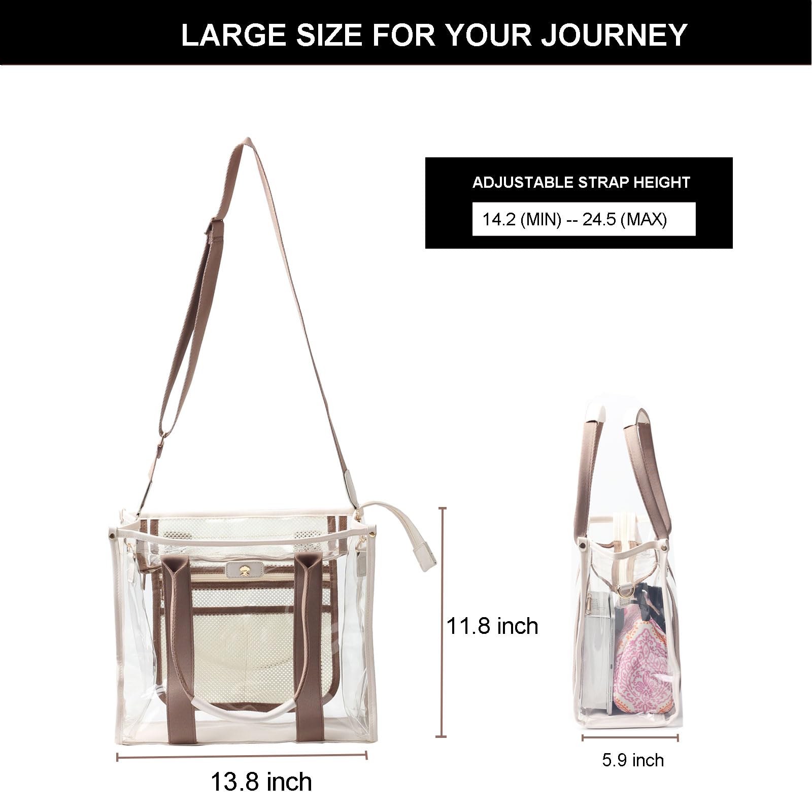 Topkapi BREATH 503080101400 Scotch Grain Neo Leather Mini Tote Bag with Shoulder Bag, S, Black