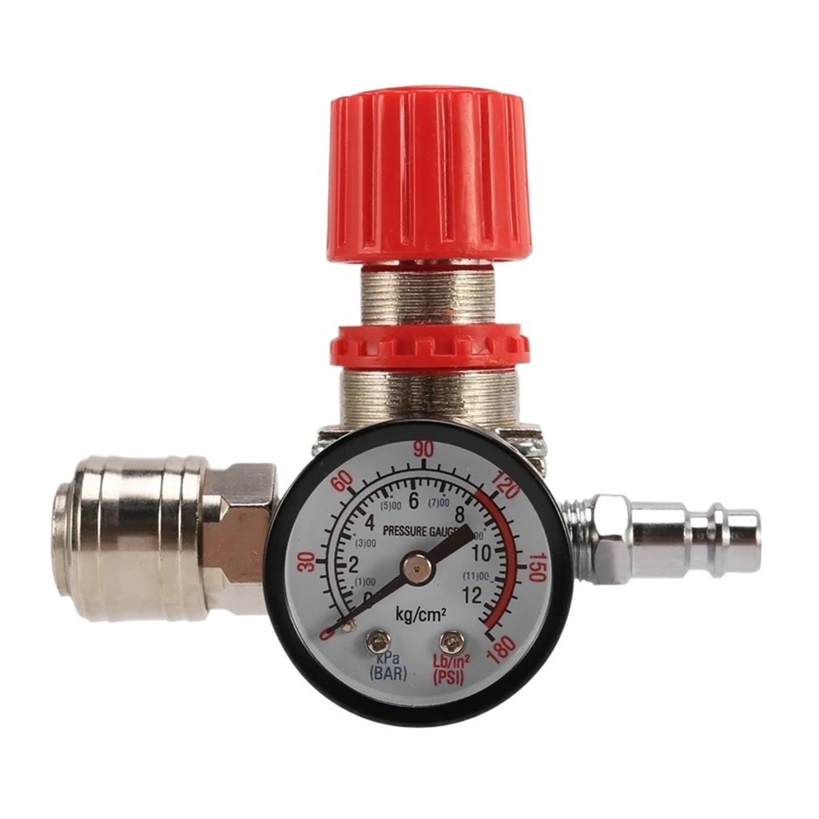 Regolazione della pressione pneumatica Regolatore di pressione da 1/4 pollice, regolatore del compressore d'aria, valvola riduzione, controllo a 3 fori, collegamento a 12 bar