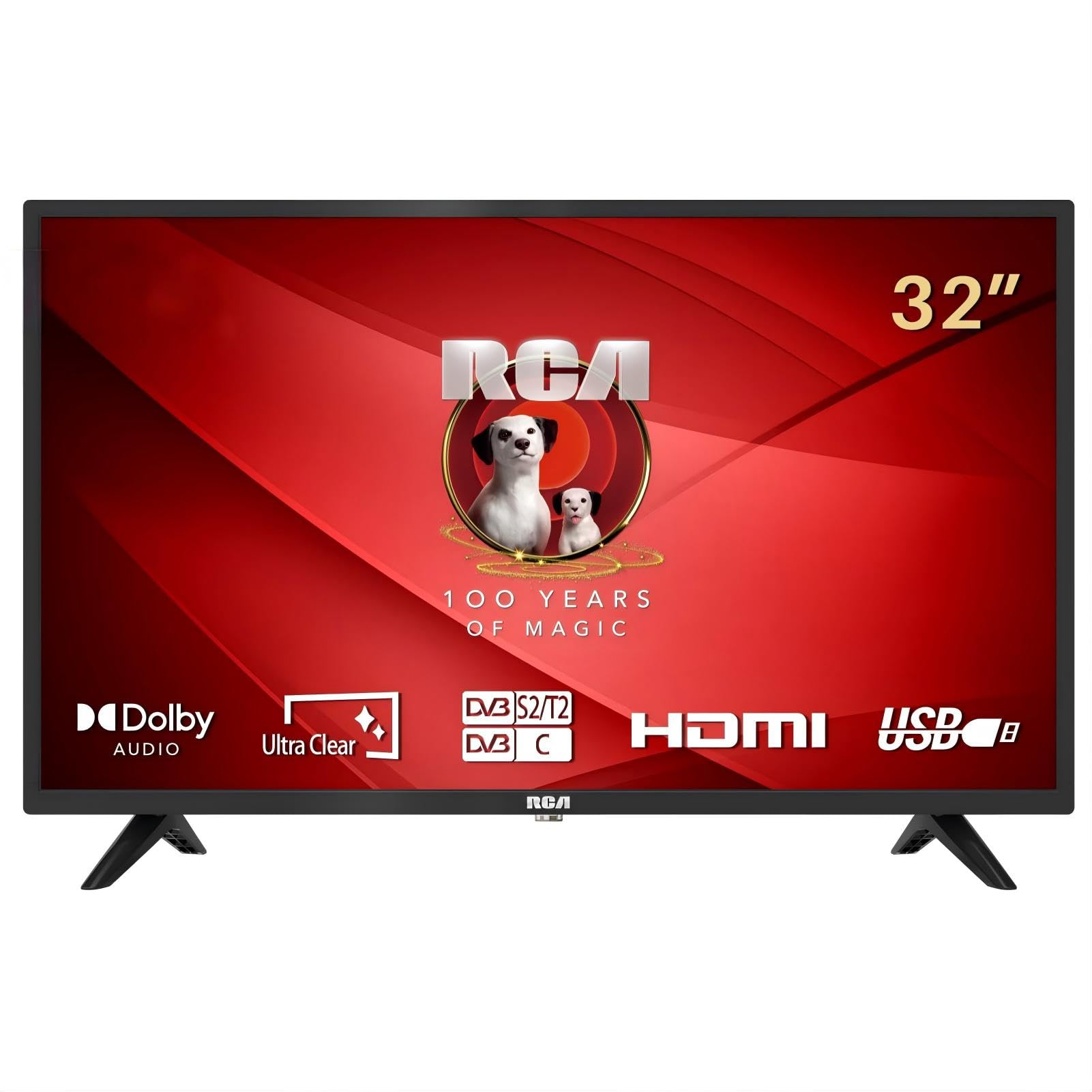 RCA RS32F3 Android Smart TV 81 cm (32 Pollici FHD 1920x1080p) con Google Assistant, Chromecast, telecomando con microfono, Prime Video, Netflix, Google Play Store per Disney+…, Triple Tuner