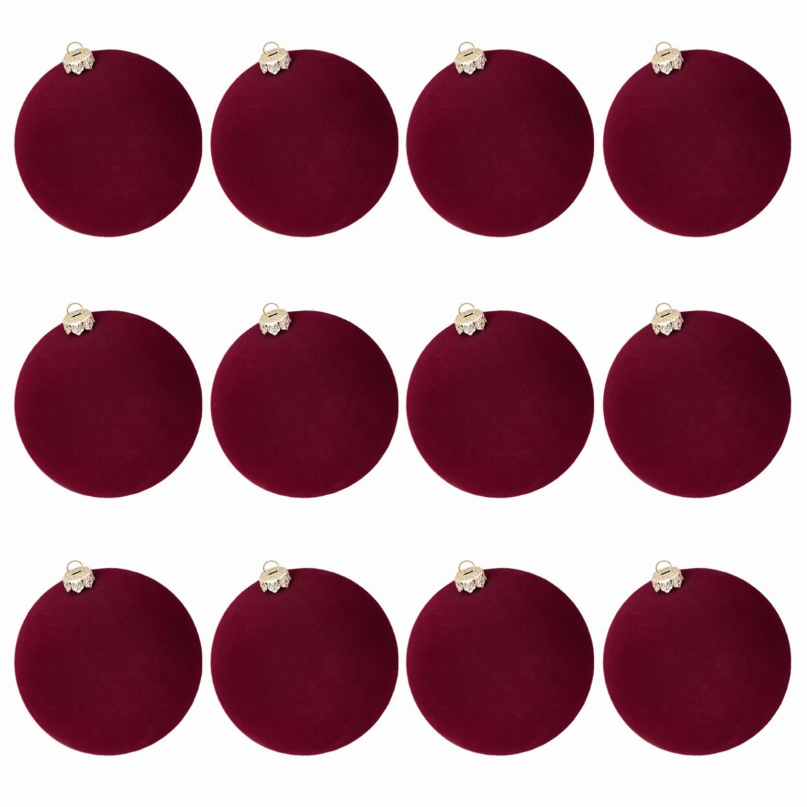 NVOQILIN Sturdy Flocking Christmas Hanging Charm 12pcs 6cm Stylish Shatterproof Baubles for Home and Holiday Decoration Christmas Decoration Set