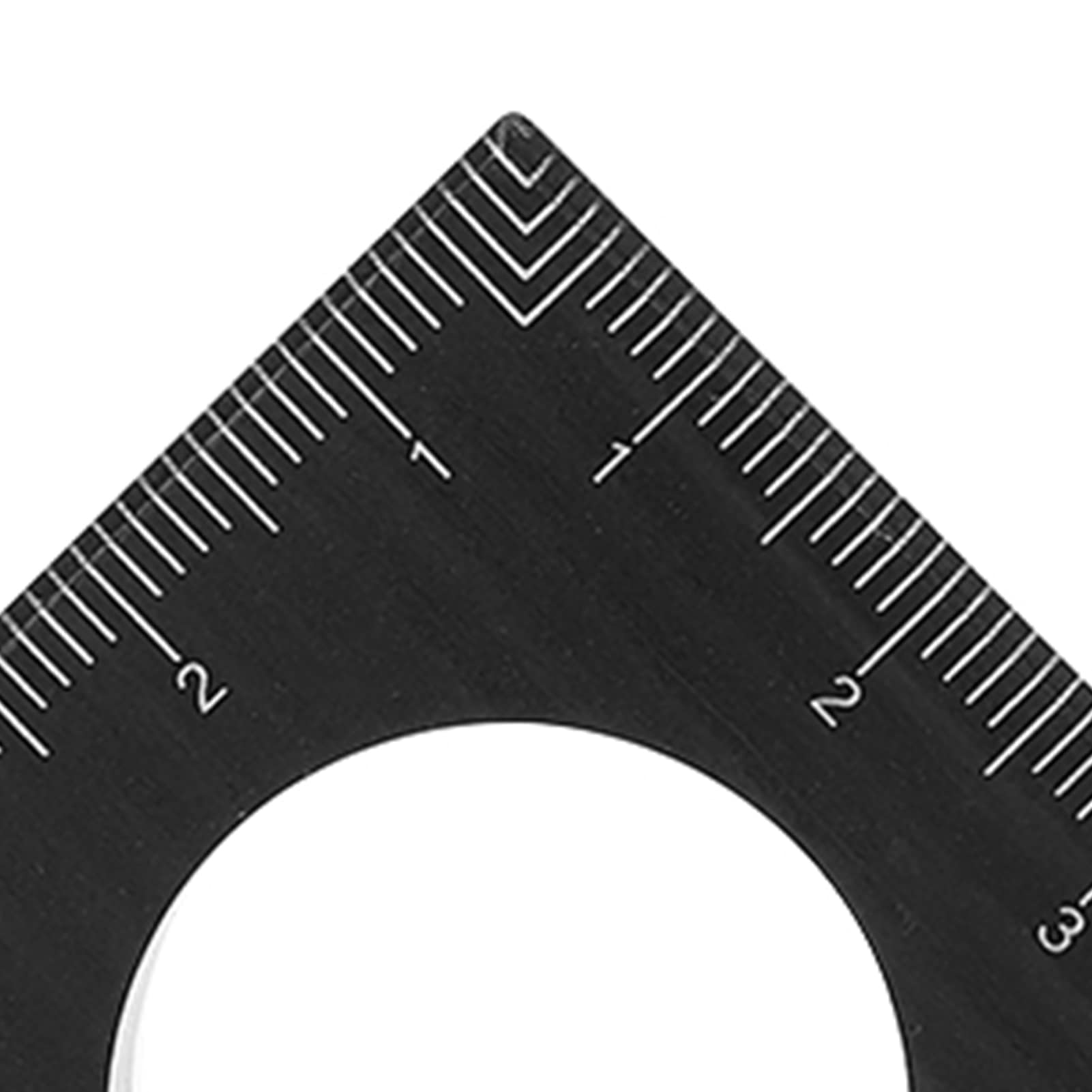 Lineal, 45-Grad-Winkellineal aus Aluminiumlegierung, Messwerkzeug, verdickte 17-mm-Gravurskala