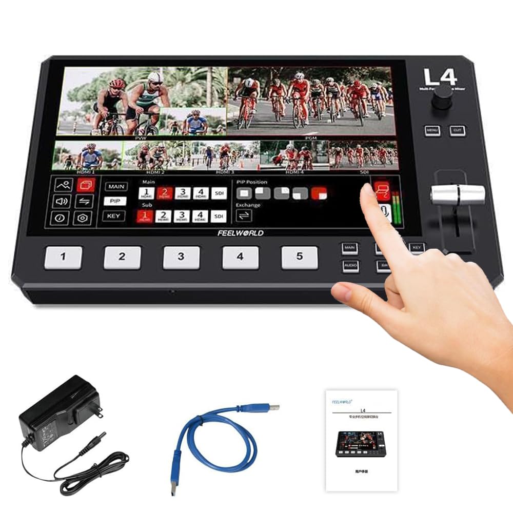 Amazon.com: FEELWORLD L4 Multi-camera Video Mixer Switcher 10.1