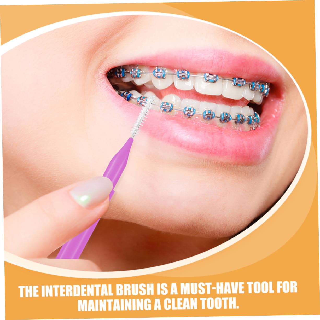 Mobestech 250pezzi Spazzolino Interdentale Per Pulizia Denti Ergonomico Inossidabile Per Pulizia Apparecchio Denti e Spazi Interdentali