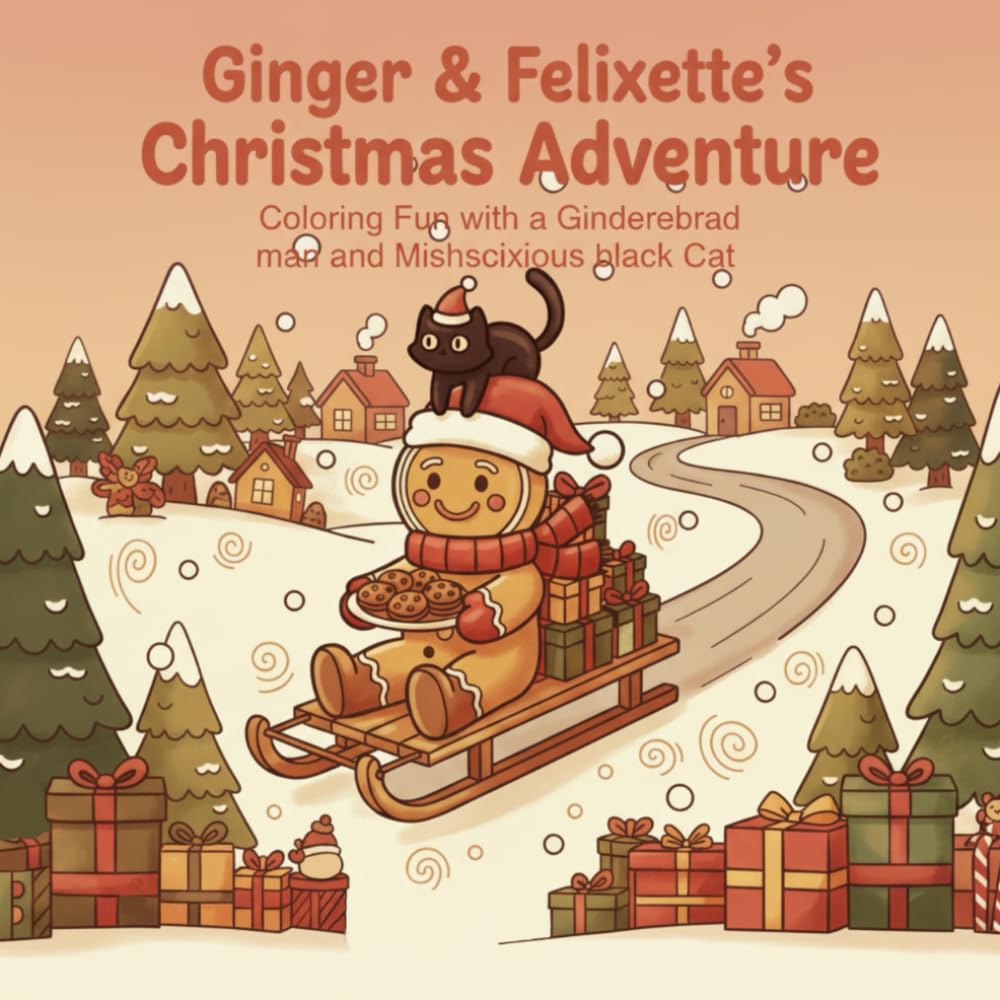 Ginger & Felixette's Christmas Adventure: Festive Scenes to Color, Decorate, and Celebrate the Holidays