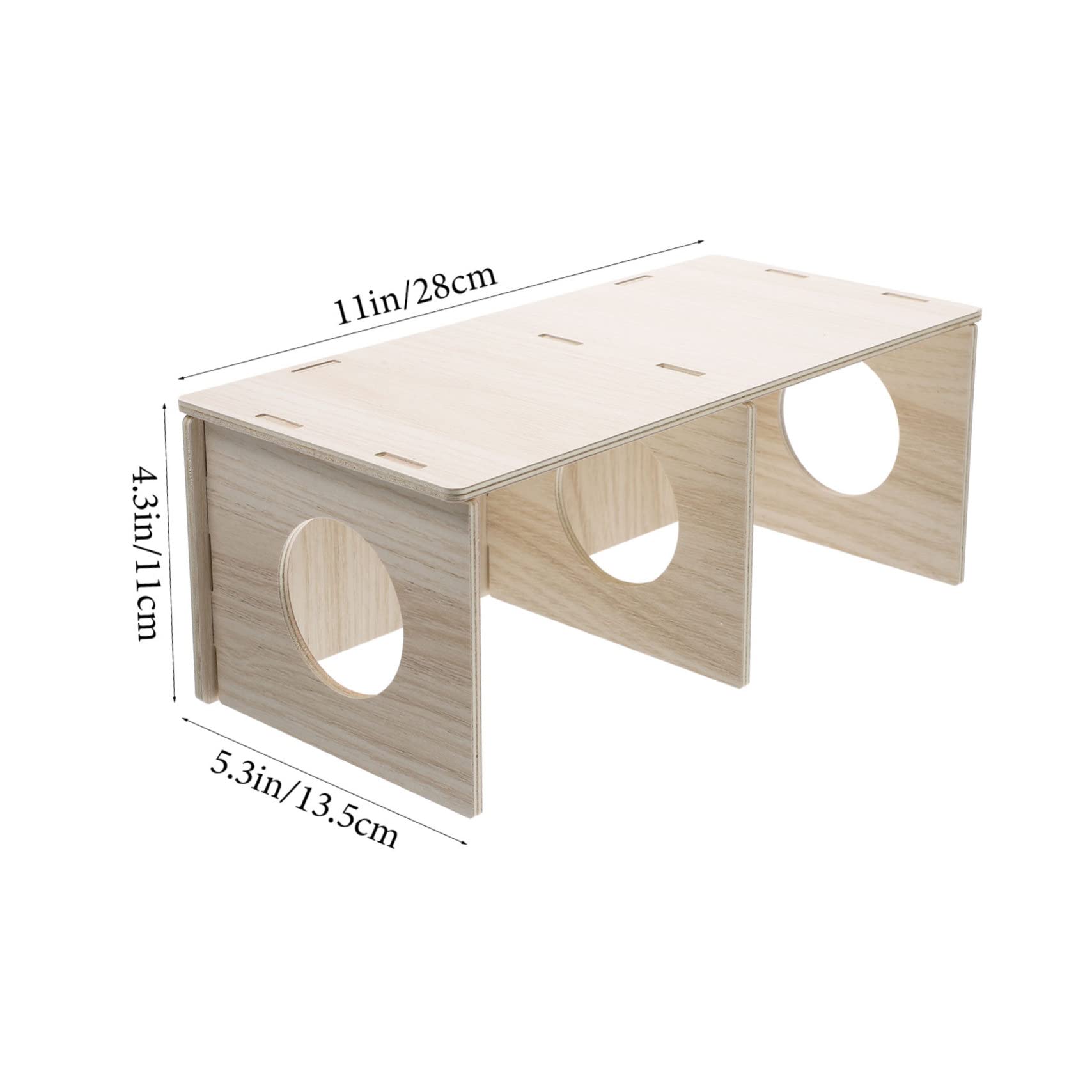 TOYANDONA 2 Stück Hamsterhaus aus Massivem Holz Mittlere Lustiges Versteck für Hamster und Meerschweinchen Sicherer Nager Unterschlupf Langlebiges Holzspielzeug für Kleintiere Leicht zu