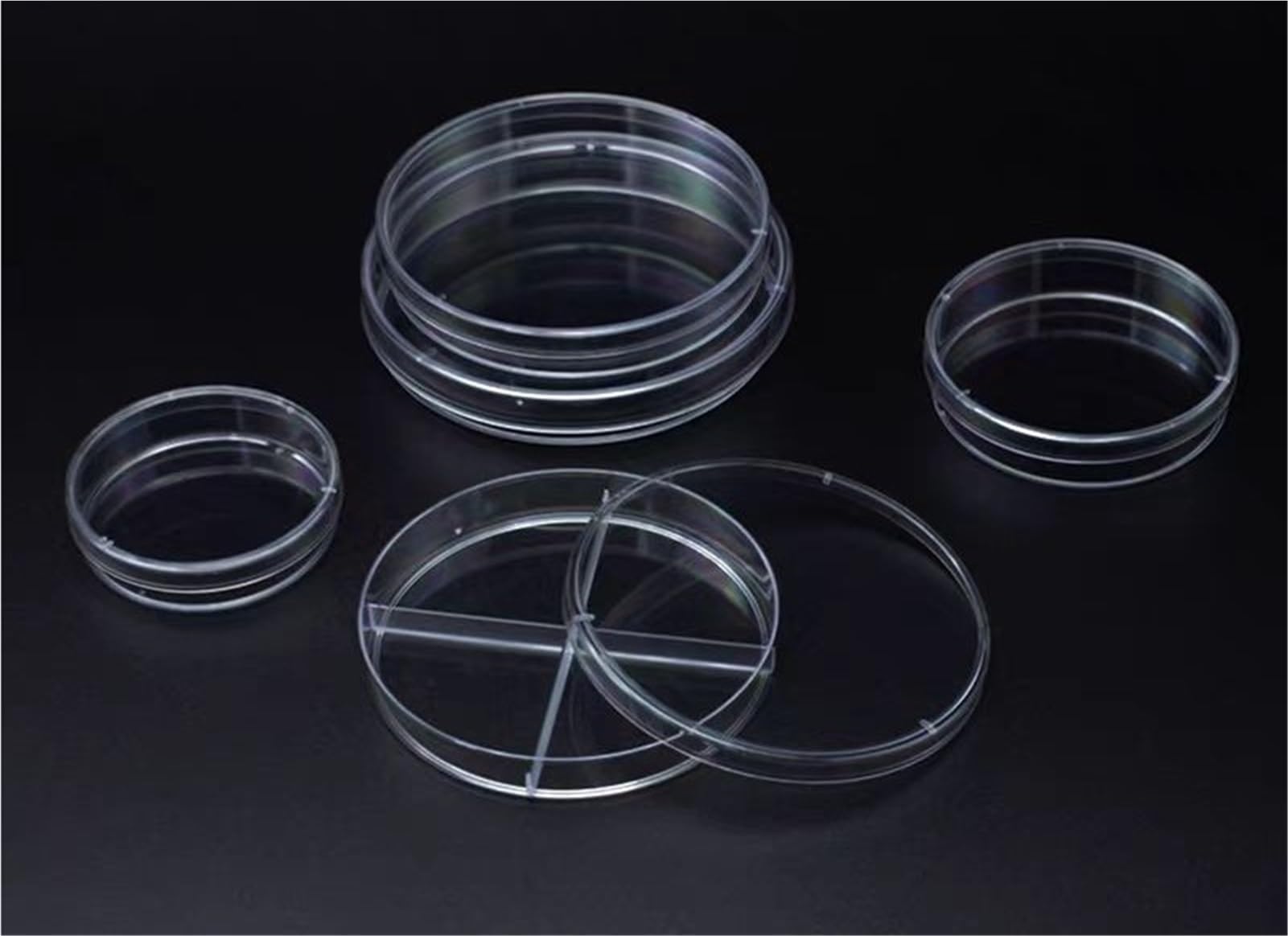 20 unids/Pack Todos los tamaños Laboratorio desechable estéril Placas de Petri de plástico Placas de Cultivo levadura bacteriana(120mm Option-1)