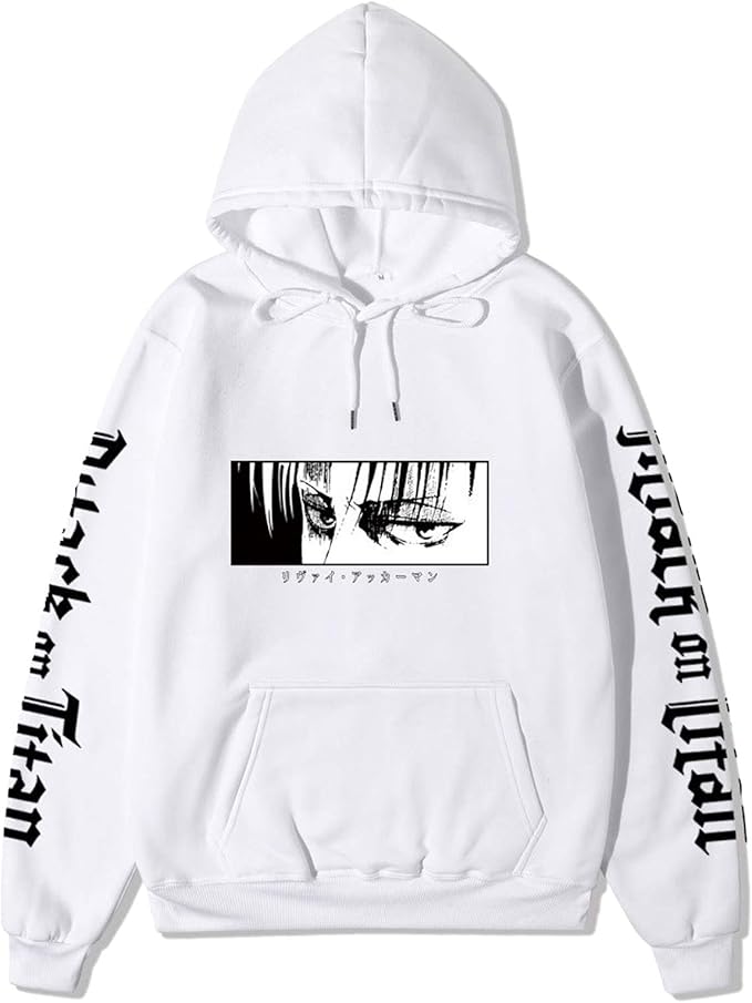 Unisexe Attaque des Titans Levi Ackerman Animé Sweat à Capuche Pull