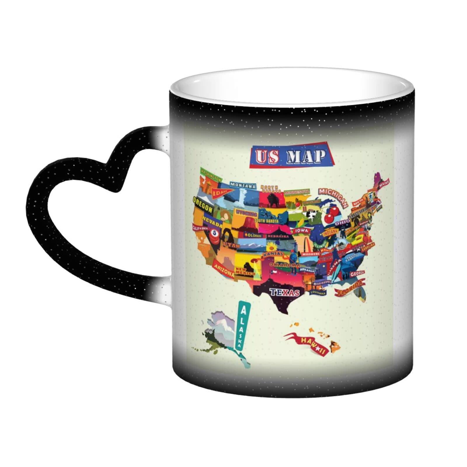 Tazza da caffè in ceramica con bandiera del Messico, 325 ml