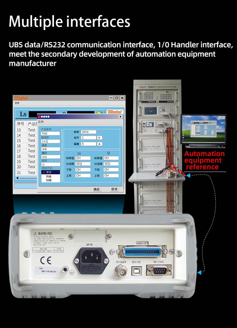 TH2830 Digital LCR Meter LCR Messgeräte, Genauigkeit 0.05% Kapazität Induktivität Widerstand Tester 50Hz-100kHz