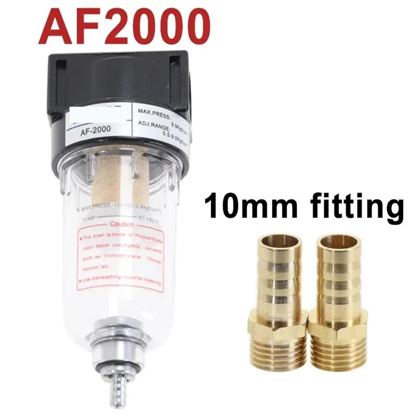 1 sztuk AF2000 1/4 separator oleju i wody filtr powietrza filtr pompa powietrza element pneumatyczny sprężarka powietrza (AF w (BT10-02x2), 5 zestawów)