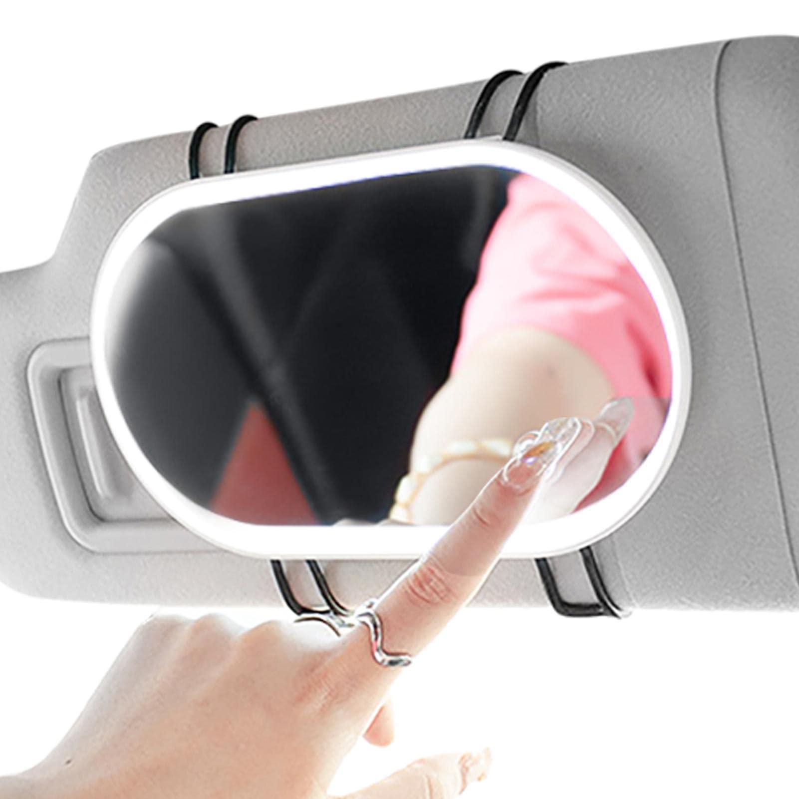 pologmase Espejo LED para Coche - Espejo cosmético para Sombra Sol Maquillaje Ligero Espejo Maquillaje automático | Espejo retrovisor Parasol, Espejo cosmético, Espejo Maquillaje