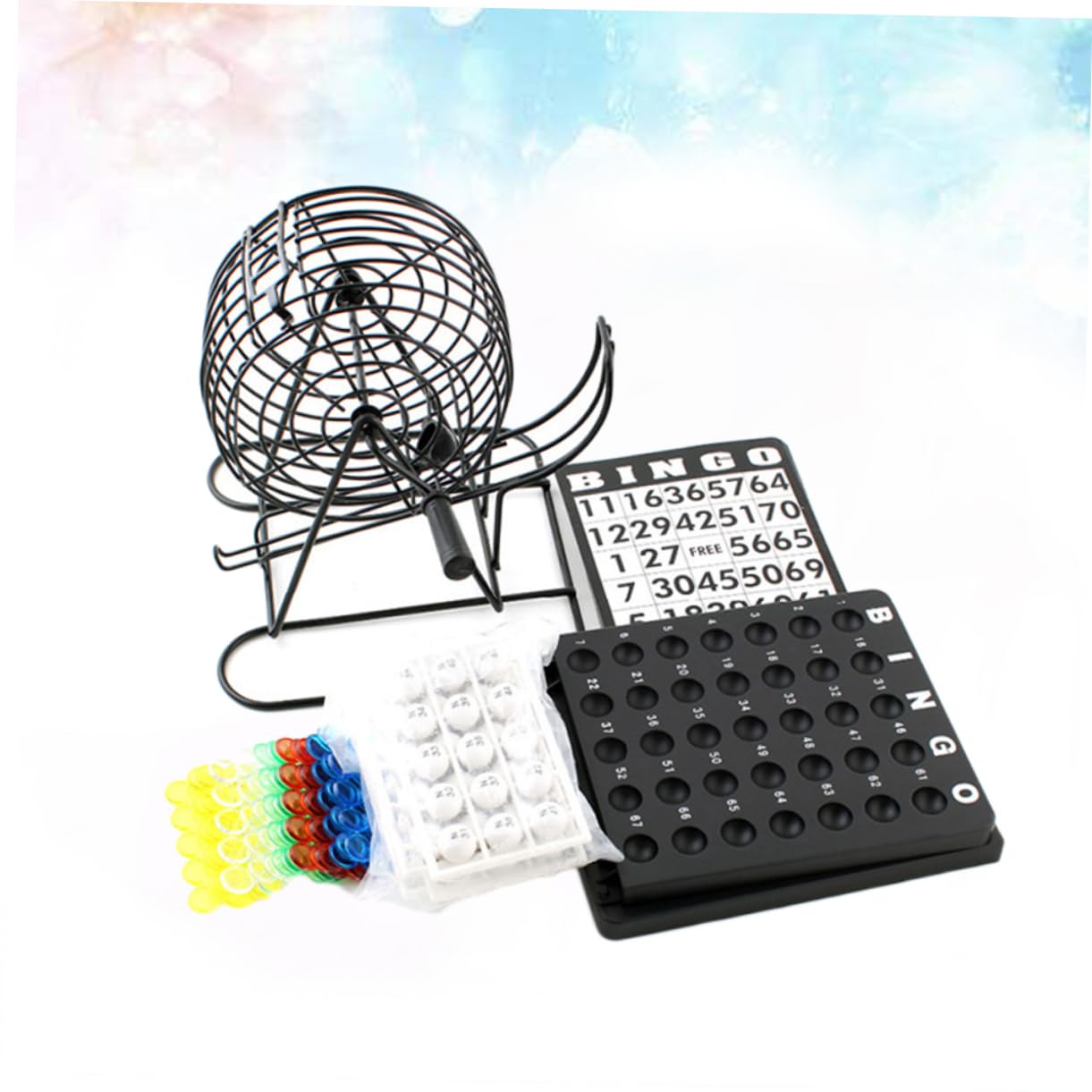 BESTonZON Máquina De Lotería De Bolas Agitador Manual De Lotería para Beber Práctica Bandeja para Bolas