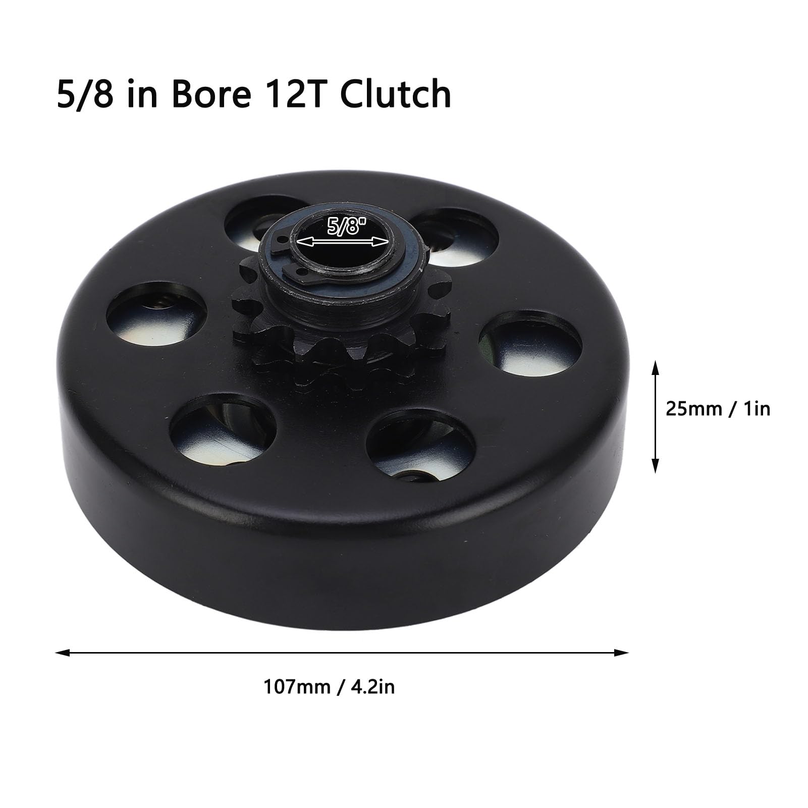 Embrayage Go Kart, Alésage 5/8 Pouces 12 Dents, Embrayage Centrifuge De Remplacement Pour Moteurs 2,8 HP Et 97 Cc