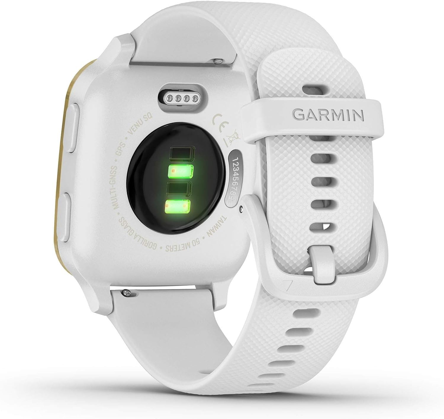 Garmin Venu Sq, Smartwatch GPS Sport con Monitoraggio della Salute e Garmin Pay, Bianco (Bianco/Oro)