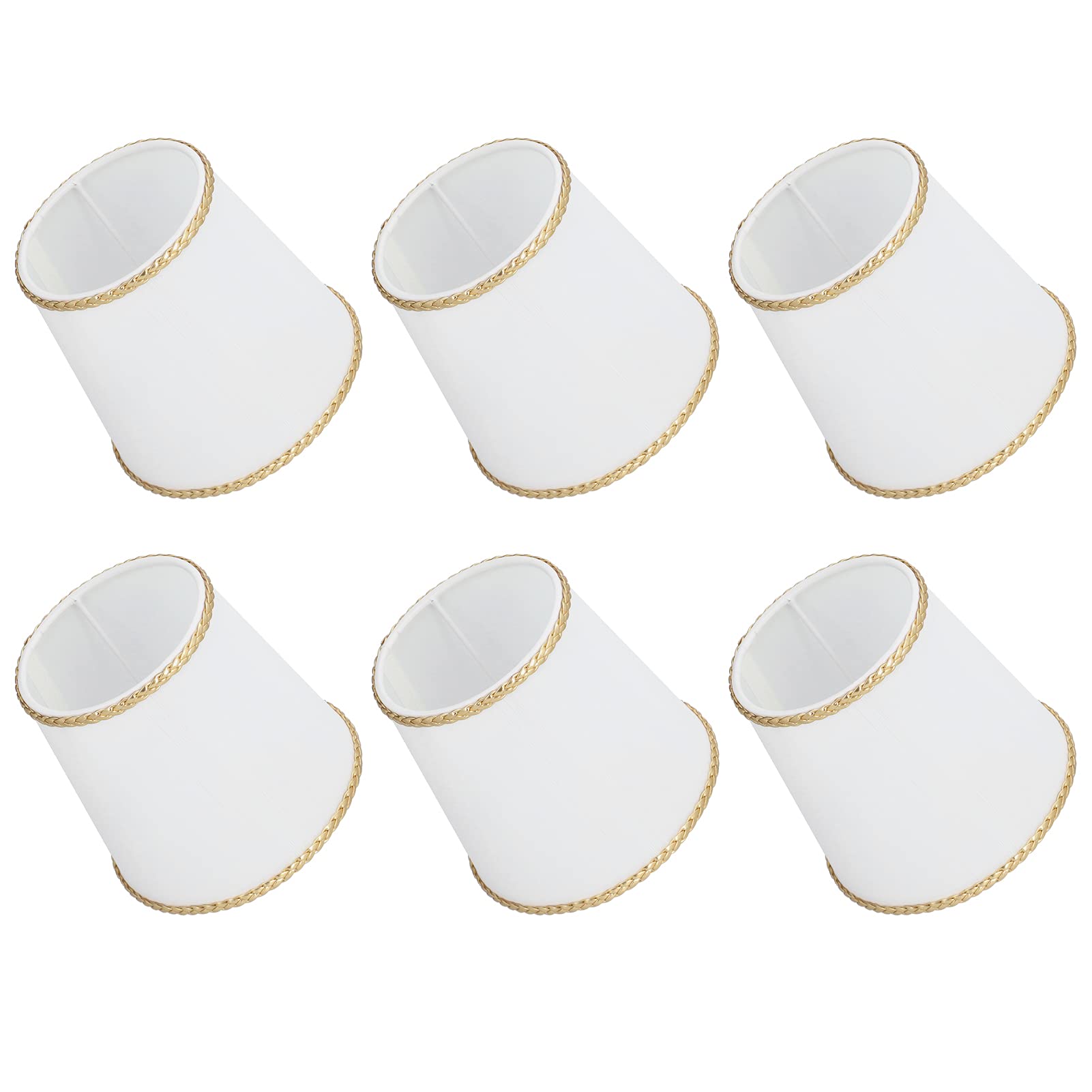 Modern Bell Lampshade Set of 3 Clip on Chandelier Shades for Wall Floor and Pendant Light Replacement