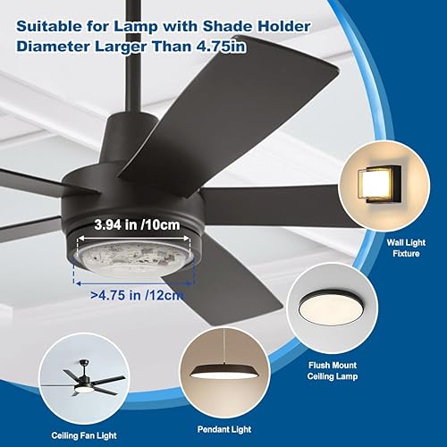 Miniatura 4 de Paquete de 2 luces LED de repuesto para ventilador de techo, retrofit para luces de techo, 15 W, 120 V, 5000 K, CRI90, motor regulable para