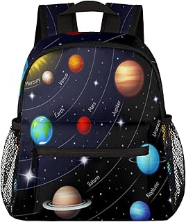 AUUXVA Kids Backpack Galaxy Solar System Toddler Shoulder Travel School Bags