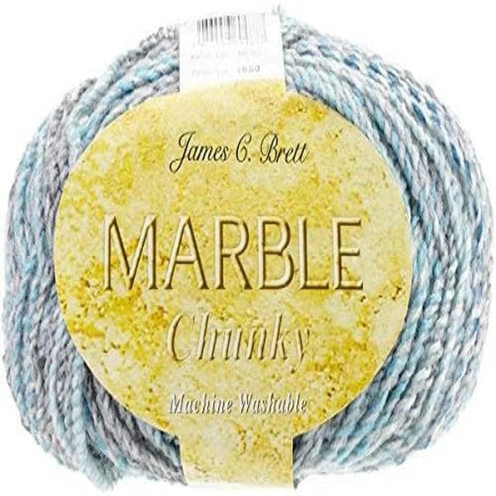 James C Brett Marble Chunky Yarn, 200g Ball of Supersoft Acrylic Knitting & Crochet Wool, Create Fast