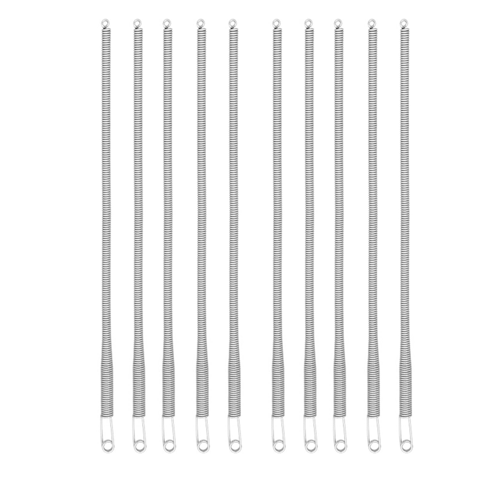 HZBB 10Pcs Stainless Steel Spring Drawstring Threader Waistband Cord Threading Tool for Hoodies Skirt Jackets Trousers Pants Stainless Steel Rope Threader Tool