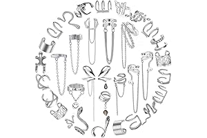 35-Piece Ear Jewelry Fiesta: Non-Piercing Ear Cuffs, Earrings, and More for Women