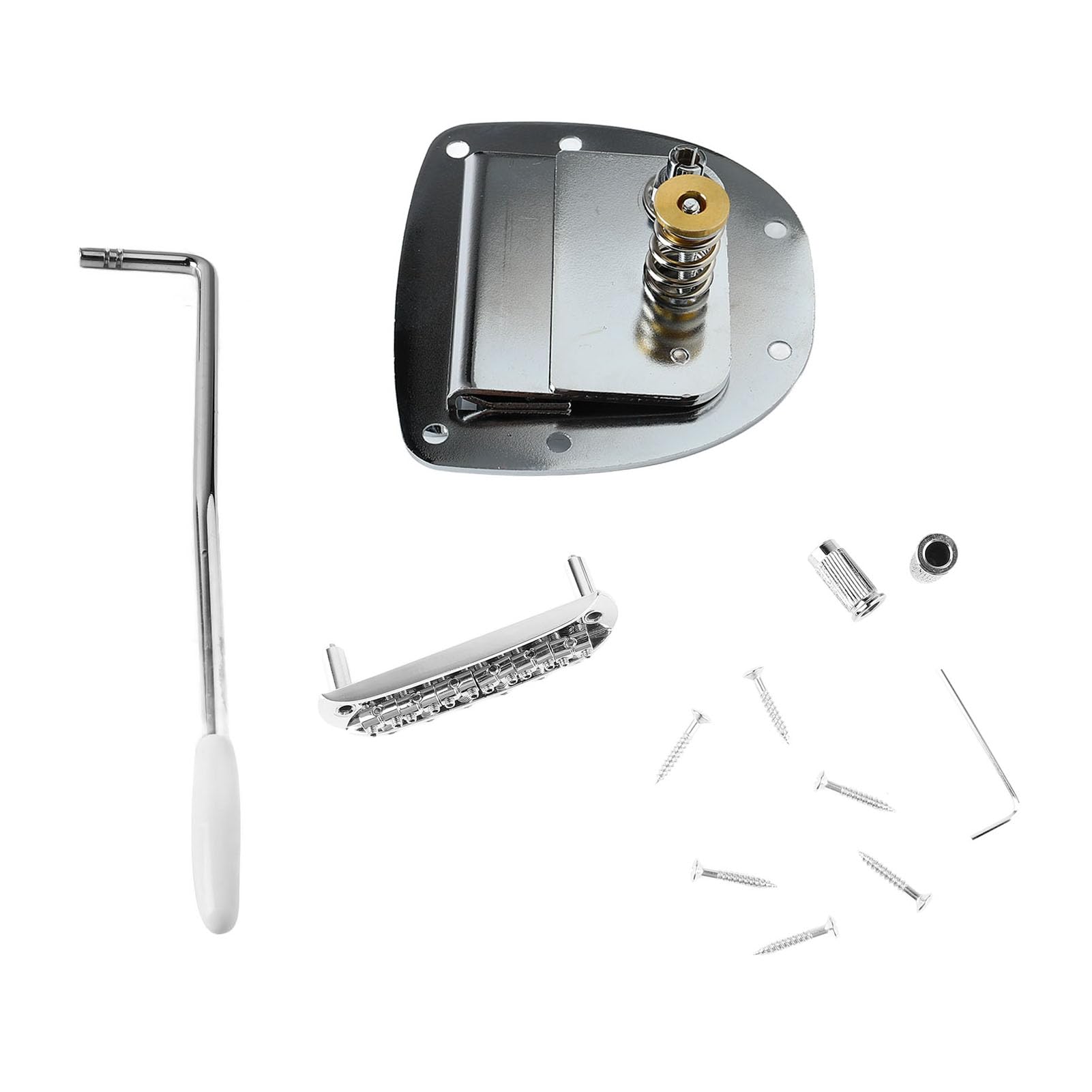 Jazz Guitar Bridge Tailpiece Replacement Kit, Electric Guitar Accessory with Screws and Fittings, sturdy Metal Construction, outstanding for Music Lovers and DIY Enthusiasts, 10.5