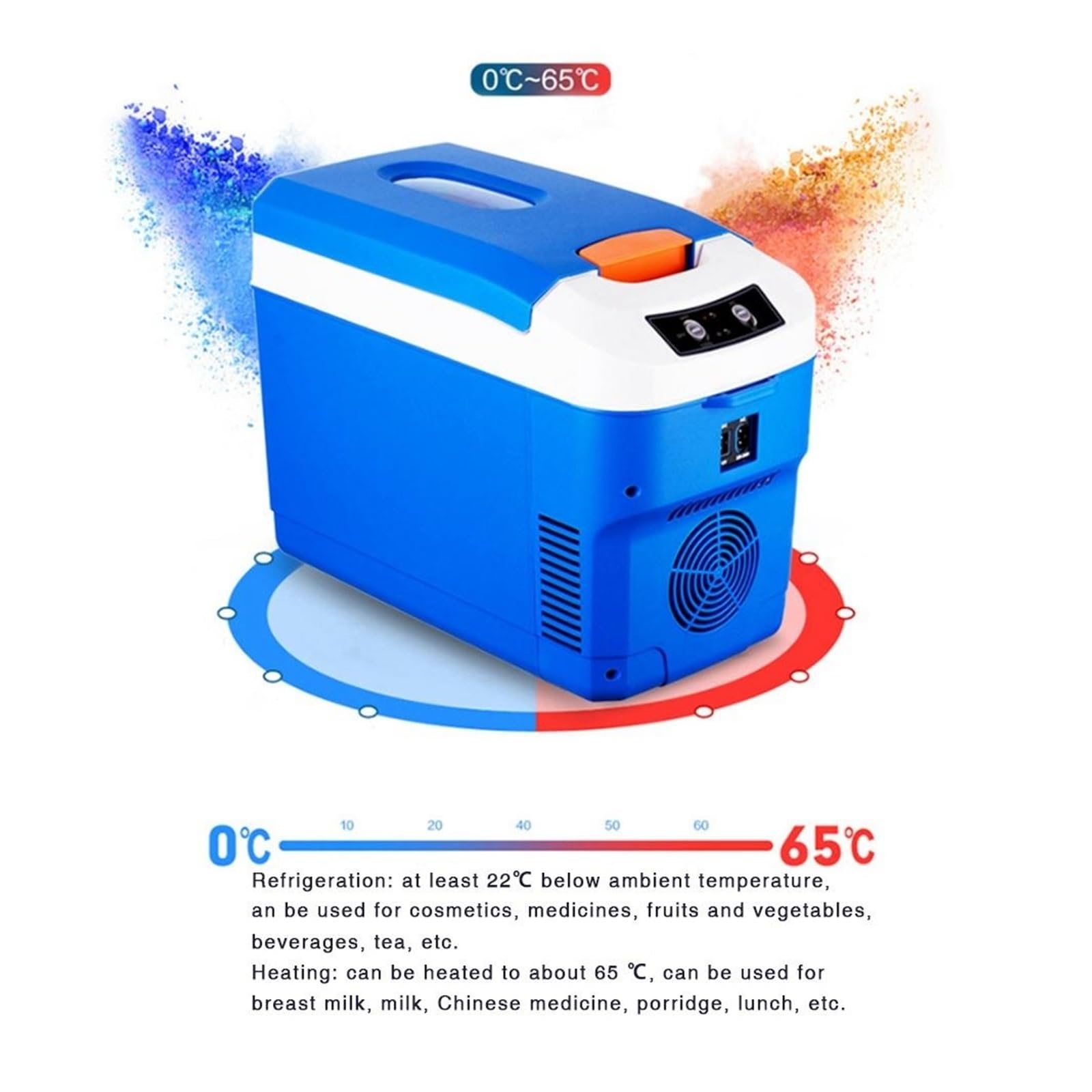 Refrigerador pequeño de 10 litros, 12 V/24 V, for Coche, hogar, Doble Uso, for Exteriores, Camping, portátil, for el Cuidado de la Piel.(Car Home Use US)