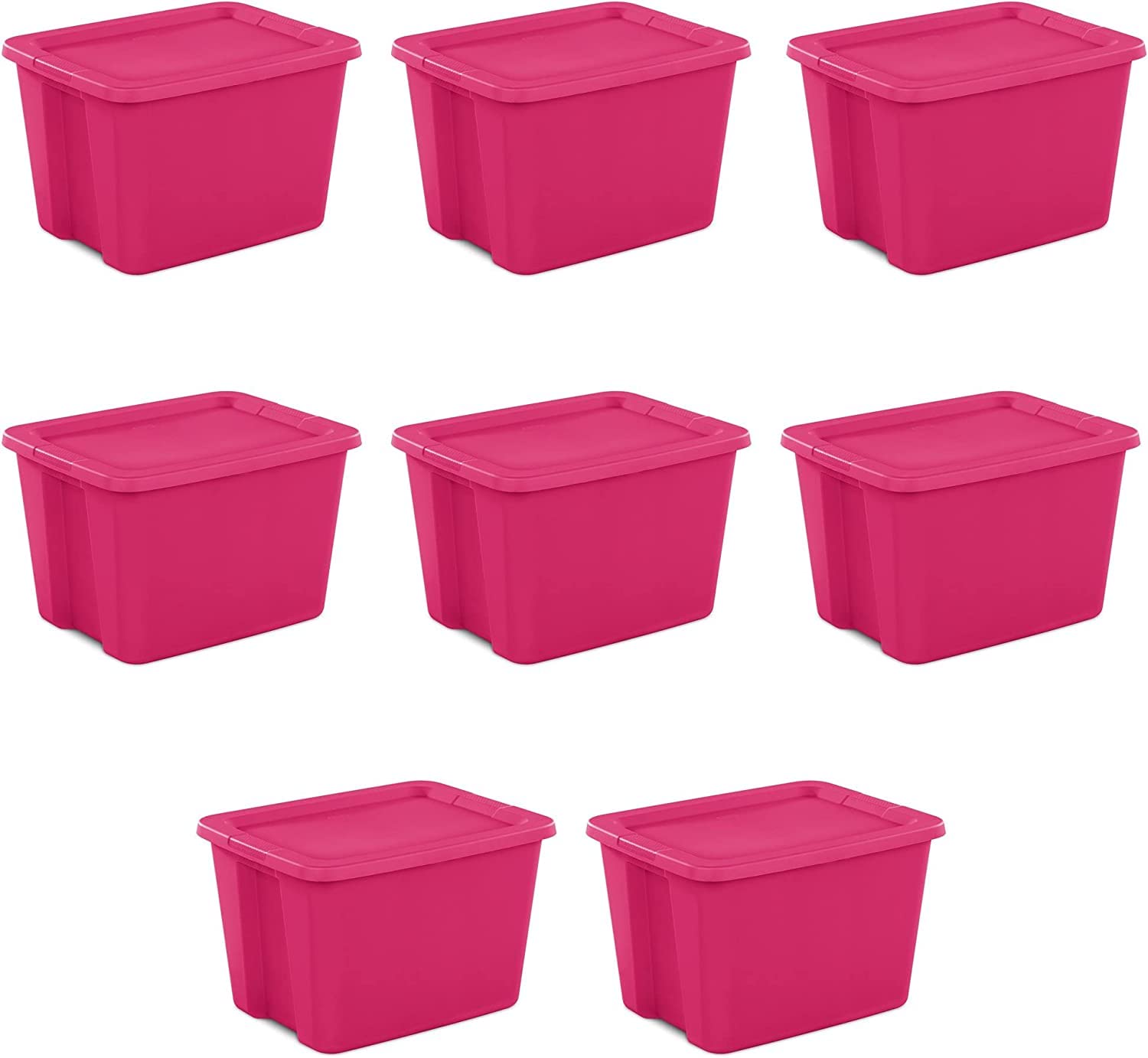 ONECAM 18 Gallon Storage Tote Box in Fuchsia Burst color