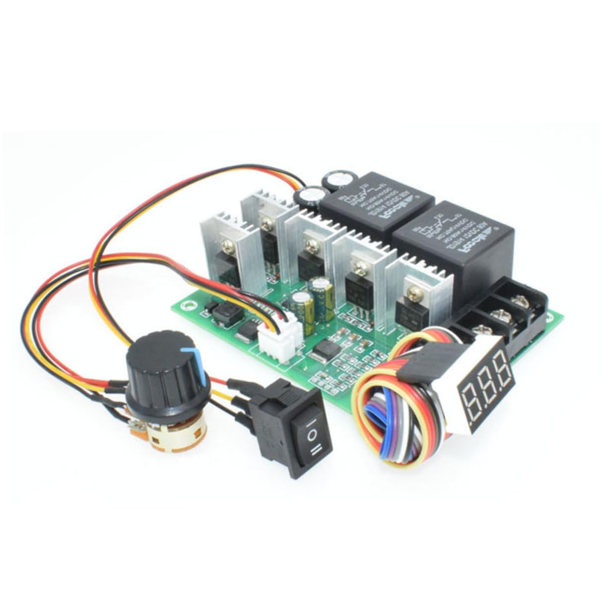VILLCASE 40a Controlador De Motor Pwm Ajustable Para Regulador De Voltaje Motor Reversible