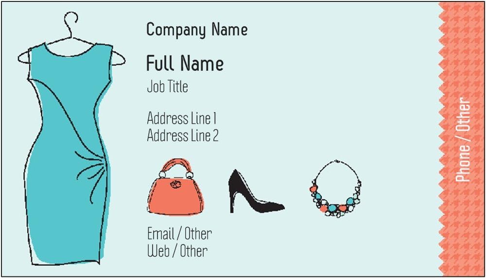 Vistaprint Light Blue Clothing Signature Business Cards