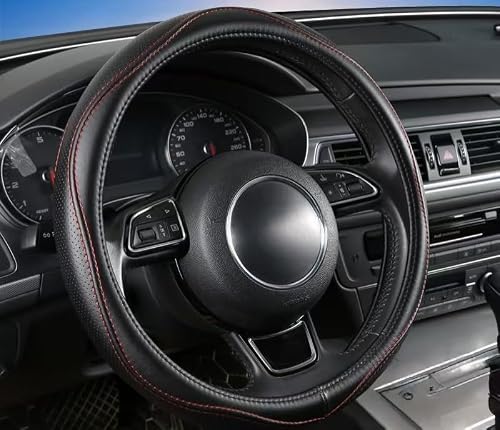 R-timer Car Steering Wheel Cover Artificial Leather for Dacia Bigster 2025-2025, Car Wheel Covers Protector Anti-slip Breathable 37-38cm Interior Accessory