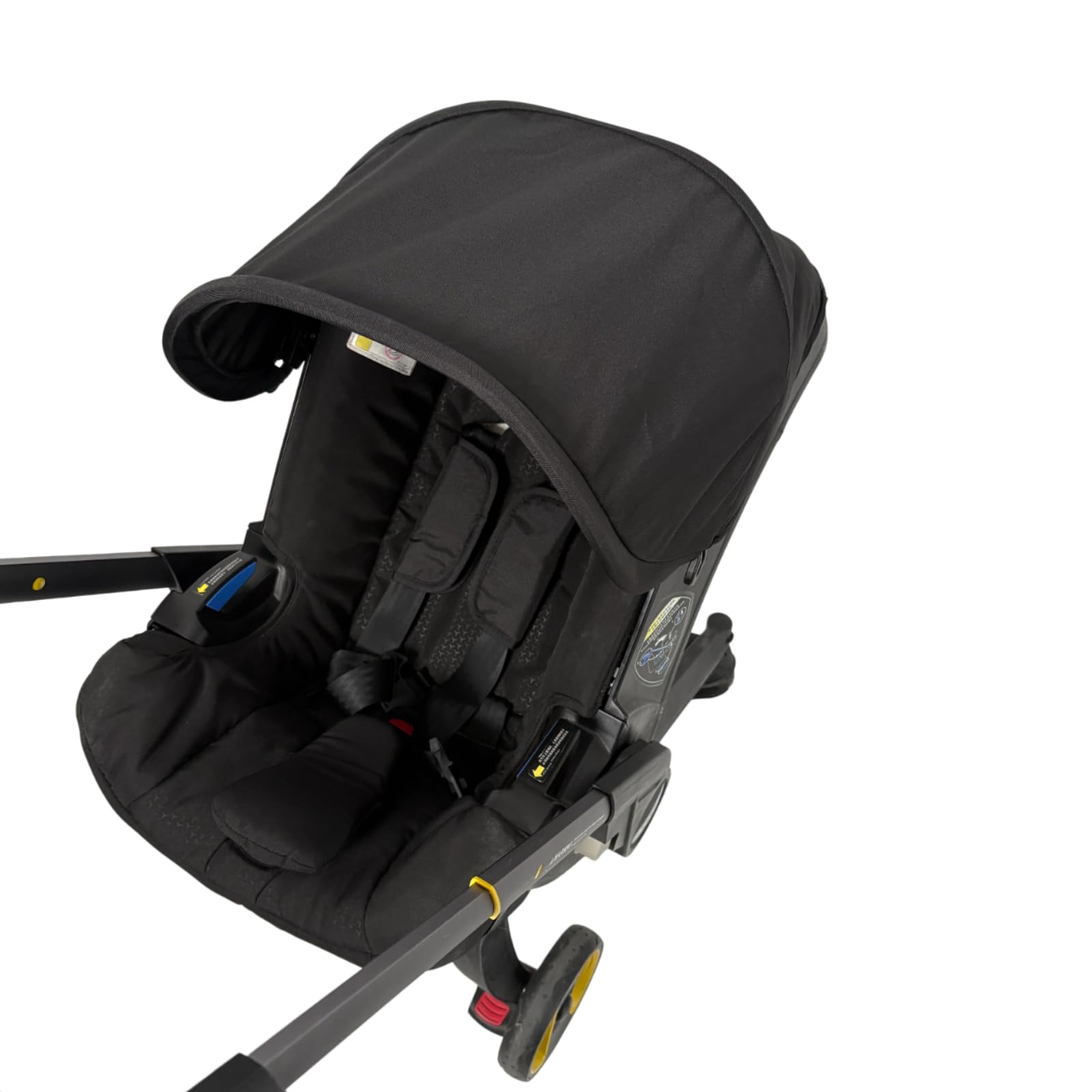 Compatible with Doona Canopy Replacement, Doona Hood Replacement for Doona Car Seat Stroller, Thick Wrinkle-Resistant Sun Shade Cover with Elastic Fasteners & Safety Seat Belt Pads (Grey) — view 10