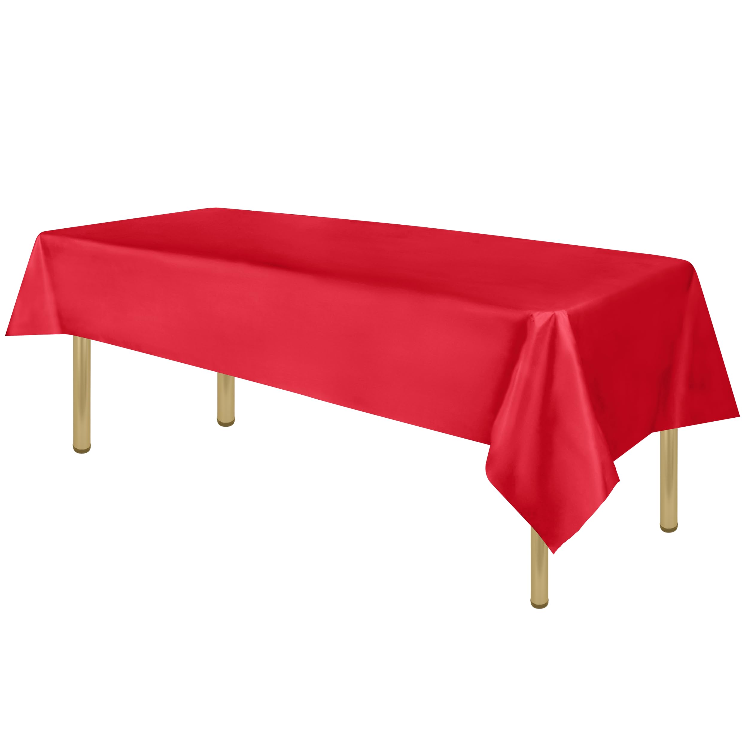 Tischdecke, Kunststoff, Standardgröße, 137 cm x 274 cm. Zimpleware Tischdecke, rechteckig, 6 - 12 Stück 1 Pack Rectangle rot