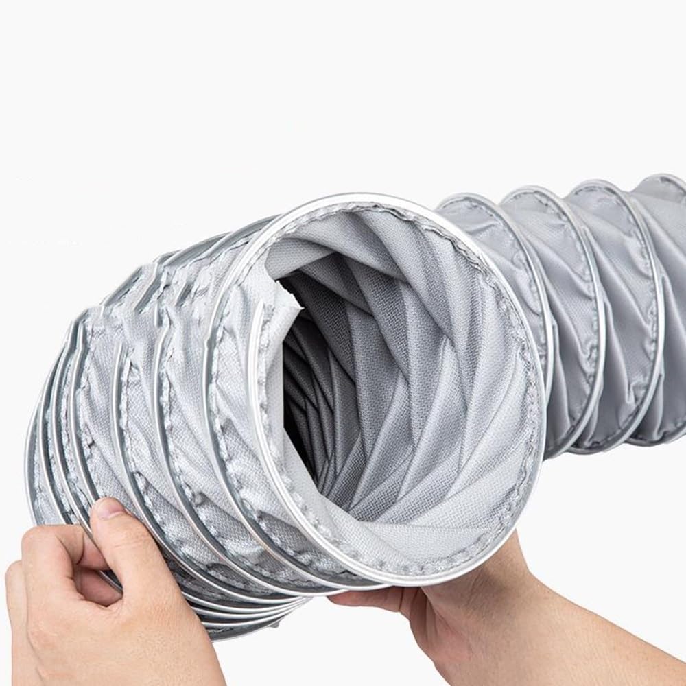 Manguera flexible de fibra de vidrio, manguera de conducto resistente a altas temperaturas para aplicaciones de ventilación, soplador, secadora y escape