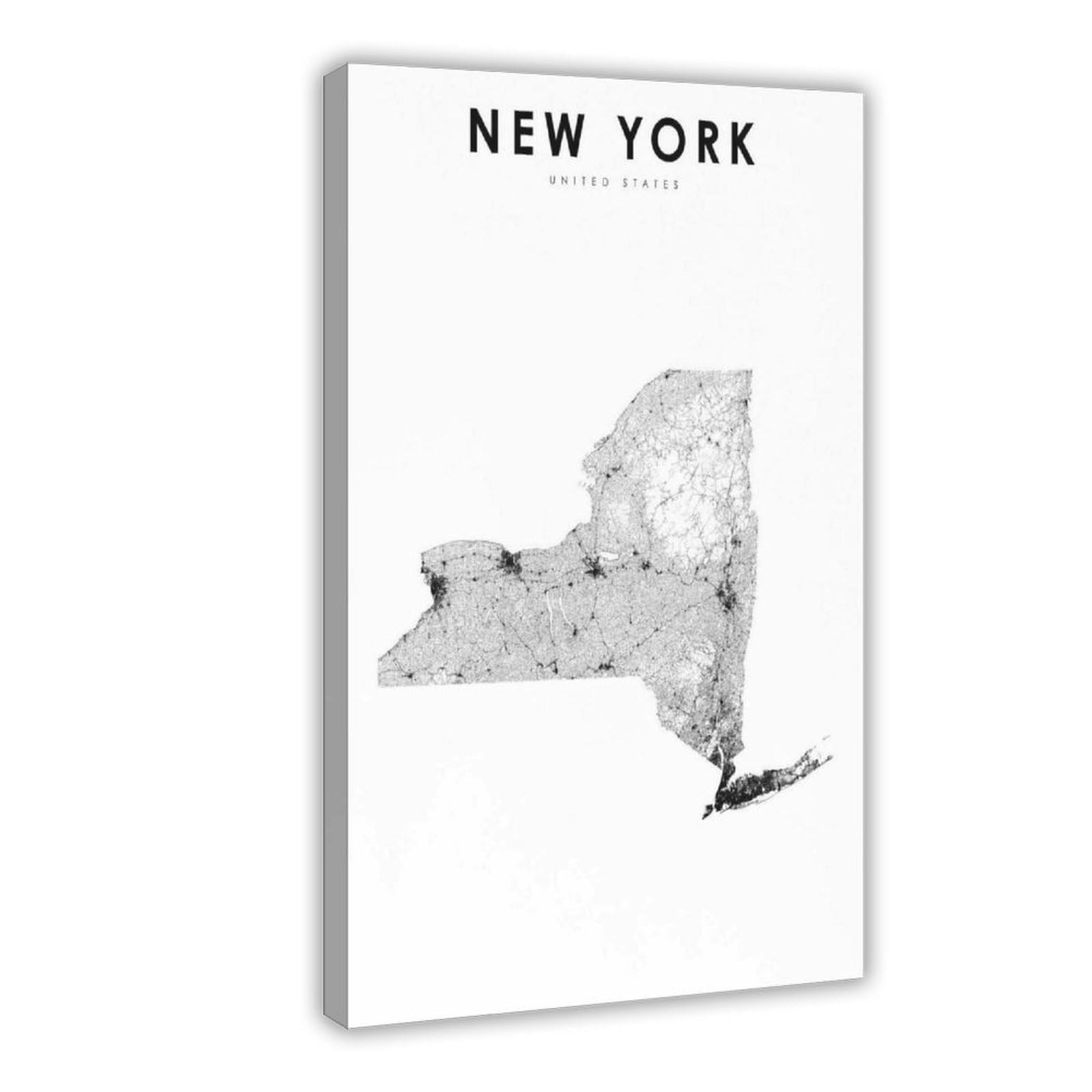 Carte de New York poster sur toile QOGDAF idéal pour salon et bureau moderne - 8