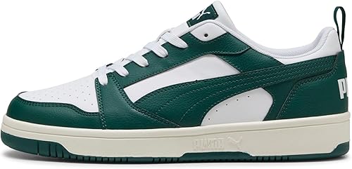 PUMA Rebound V6 Low, Zapatillas Unisex Adulto, Puma White Dark Myrtle Warm White
