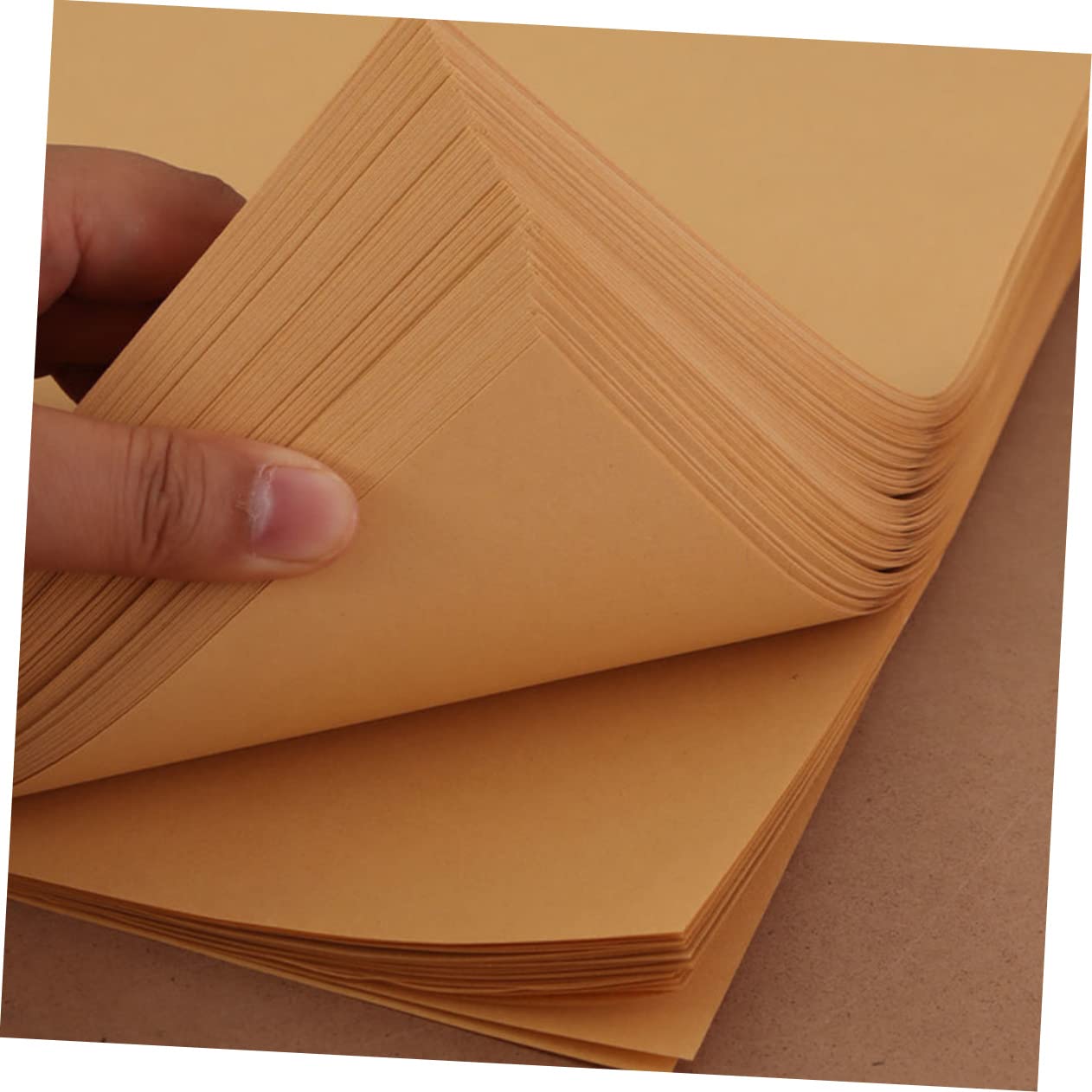 Papel para Envolver Alimentos de Pulpa de Madera 300 Hojas | Color Caqui, Resistente Grasa Desgarro, Contacto Directo Comida sin Olor Desagradable