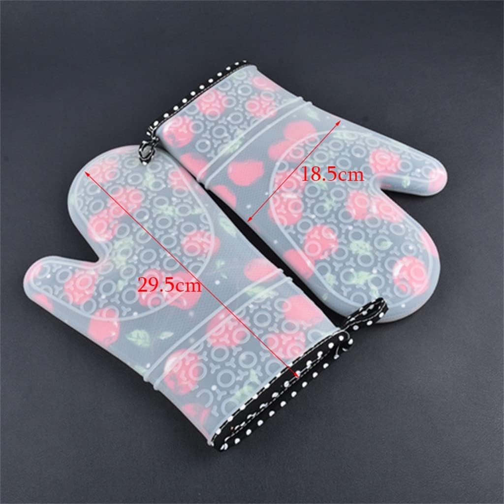 2pc Kitchen Gloves Oven Print