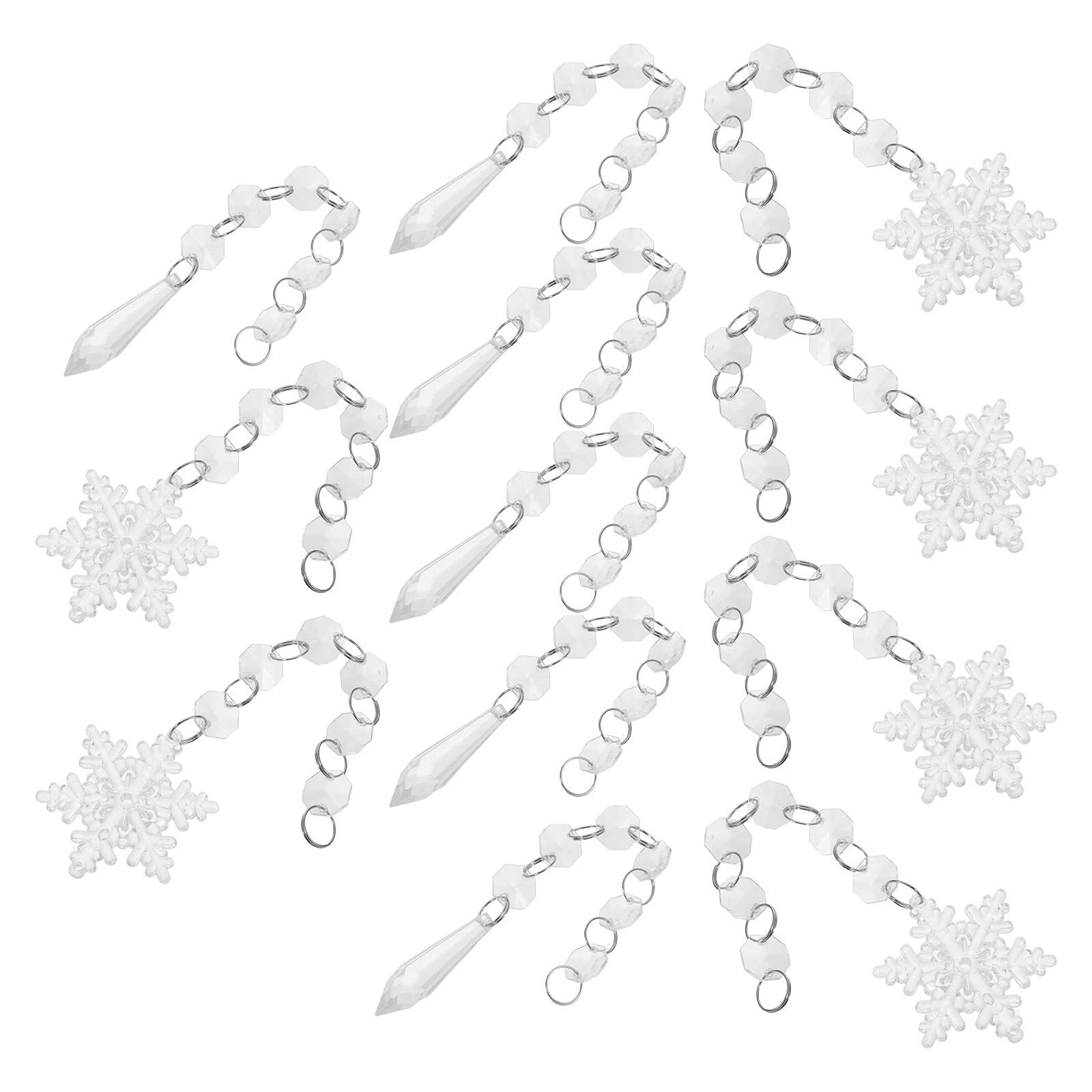 TOYANDONA 60 Stück Acryl Eiszapfen Weihnachtsbaumschmuck Transparente | Leicht, Robust und Wiederverwendbar, Bruchsicheres Acryl, Elegant für Feier, Raum und Saisonale Dekoration