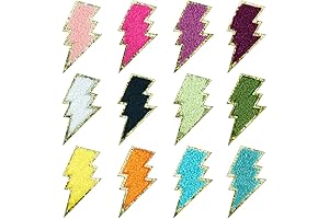 12 Pcs Golden Lightning Iron On Patch